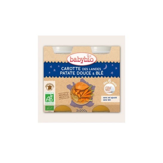 Babybio Good Night Jars Vegetais VarisBl Organic 6 meses 2 x 200 g