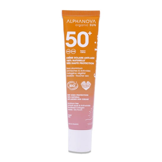 Alphanova Sun Bio Creme Solar Antienvelhecimento Antioxidante SPF50+ 40 g