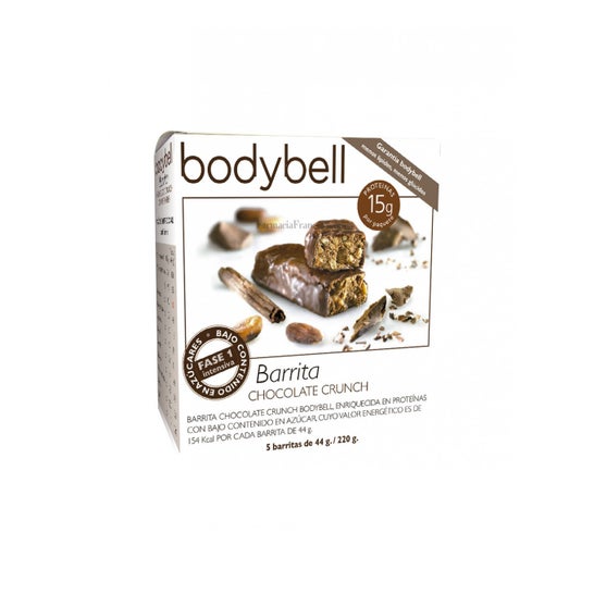 Barra Crocante de Chocolate Bodybell 5x44g