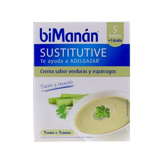 BiManán ™ Creme e aspargos vegetais sustentáveis 55g x 6 envelopes