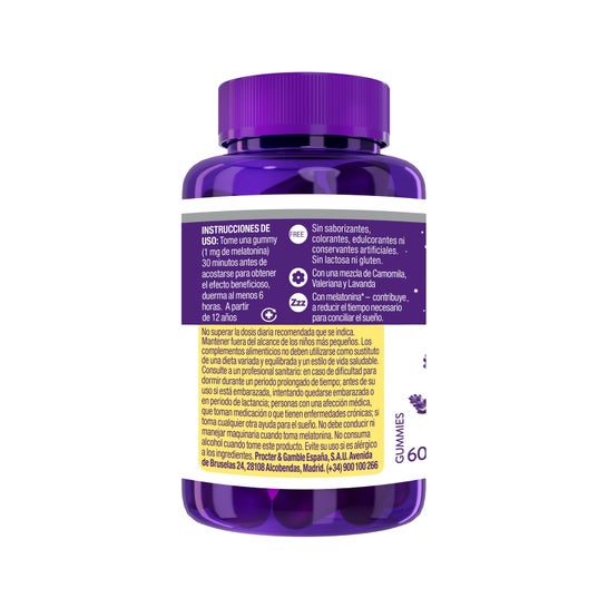 ZzzQuil Natura Gummies Melatonina Mango y Plátano 60uds