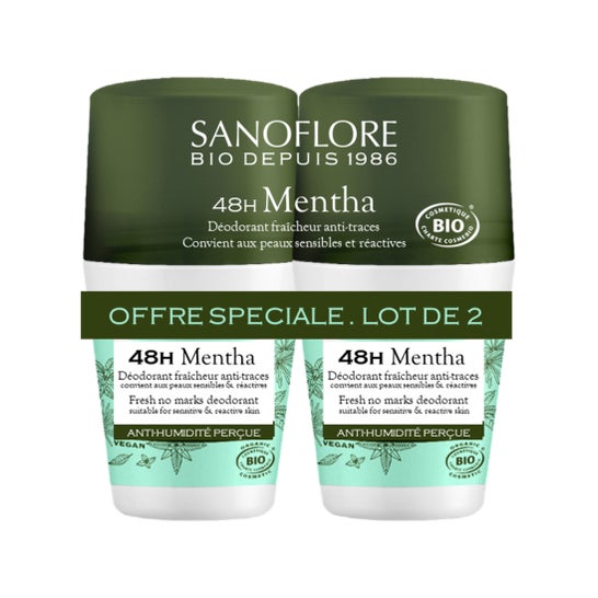 Desodorizante Sanoflore Mentha 48H Bio 2X50ml