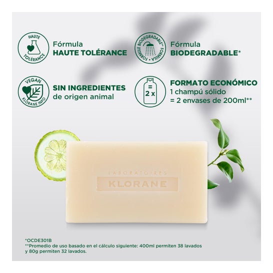 Klorane Champú Sólido Cedro 80g