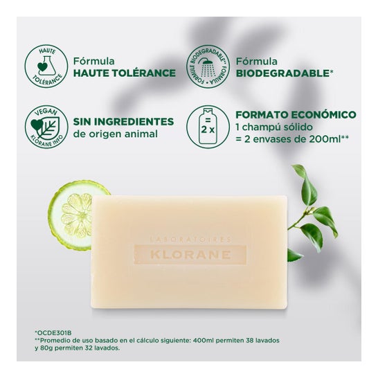 Klorane Champú Sólido Cedro 80g