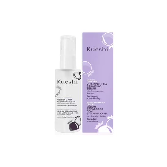 Kueshi Sérum Reparador Vitamina C + HA Granada e Argão 30 ml