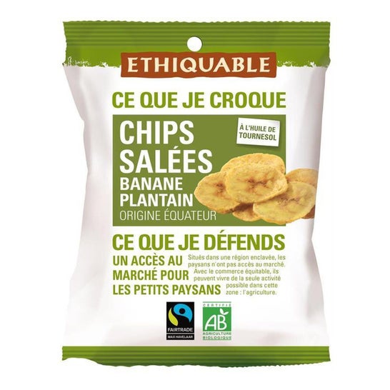 Ethiquable Chips Plátano Salados Bio 85g