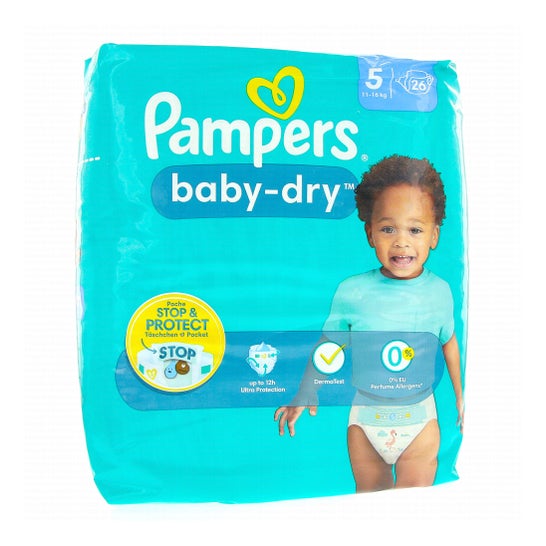 Pampers Baby Dry 12H Fraldas Junior T5 26 Unidades