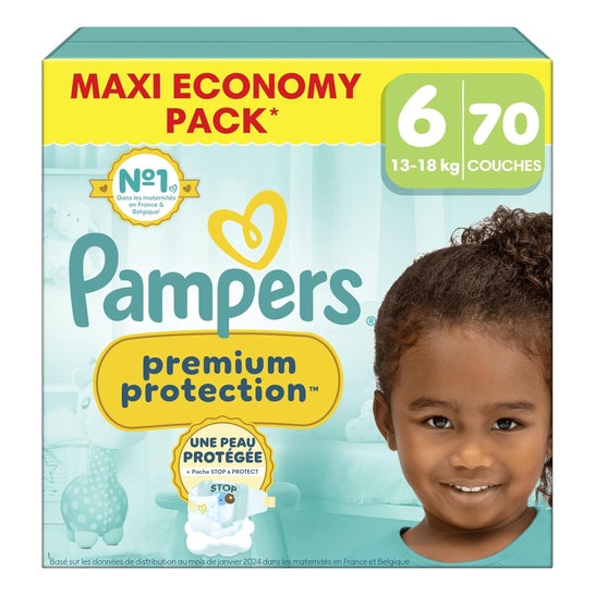 Pampers Fraldas Premium Protection Tamanho 6 13-18 kg 70 unid.
