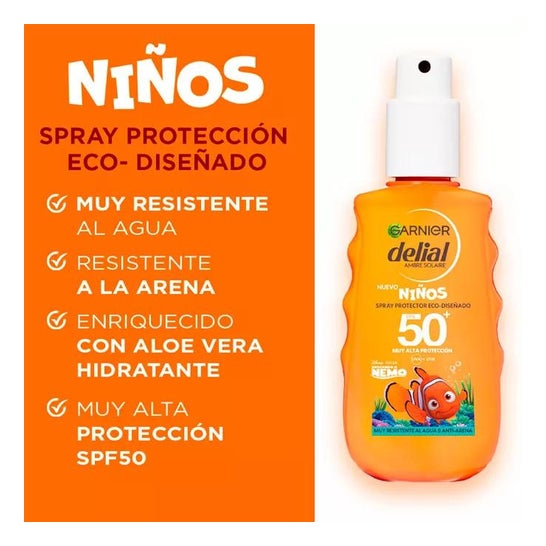 Garnier Spf50 Protector Solar Spray Niños 150ml Garnier Spf50 Protector Solar Spray Niños 150ml