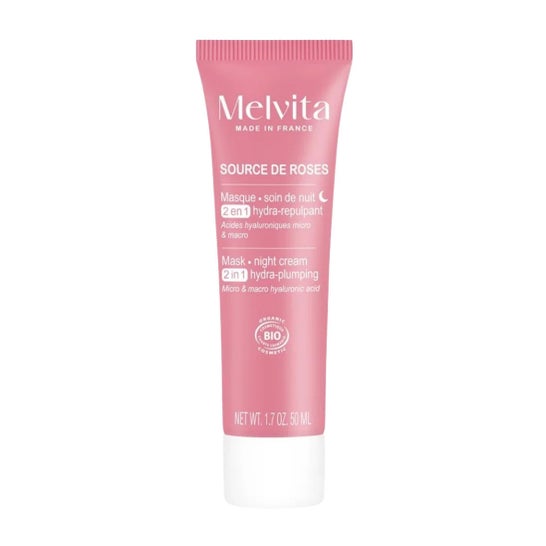 Melvita Source De Roses Máscara Noturna Hidratante Repulpante 50 ml