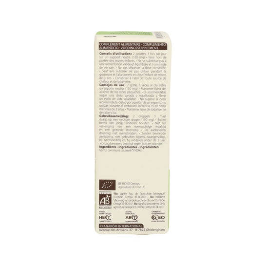 PranarÌ «m verde óleo de mirtilo BIO 5ml
