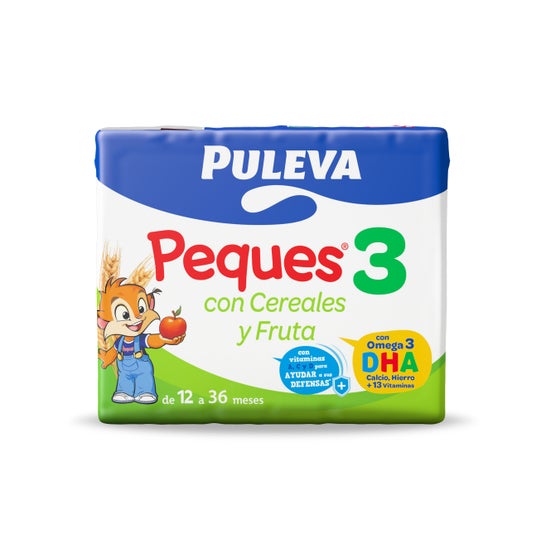 Puleva Peques 3 Cereais e Frutas 3X200ml.