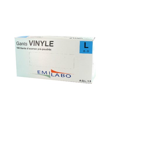 Emilabo Vinyl Glove Box L 100uts