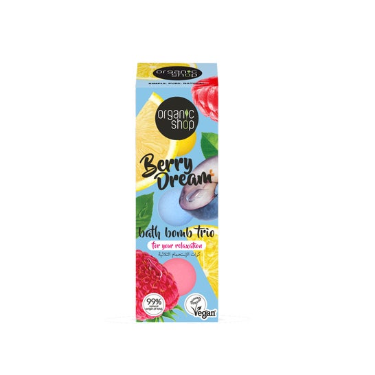 Organic Shop Triplo Bombas de Banho Berry Dream 3x85g