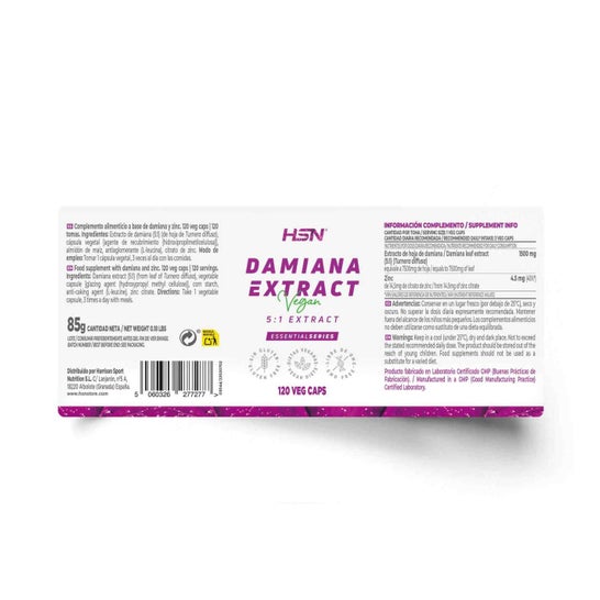 HSN Extracto de Damiana 5:1 500mg 120vcaps