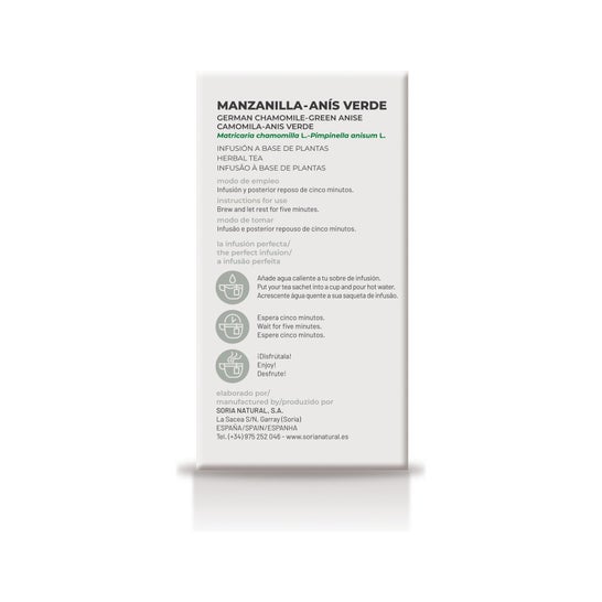 Soria Natural Camomila com anis Infusão 20 filtros