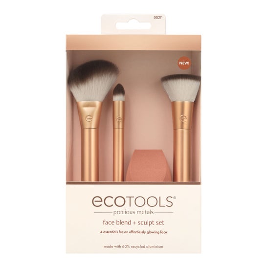 Ecotools Precious Metals Conjunto de Pincéis para Rosto 4 un.