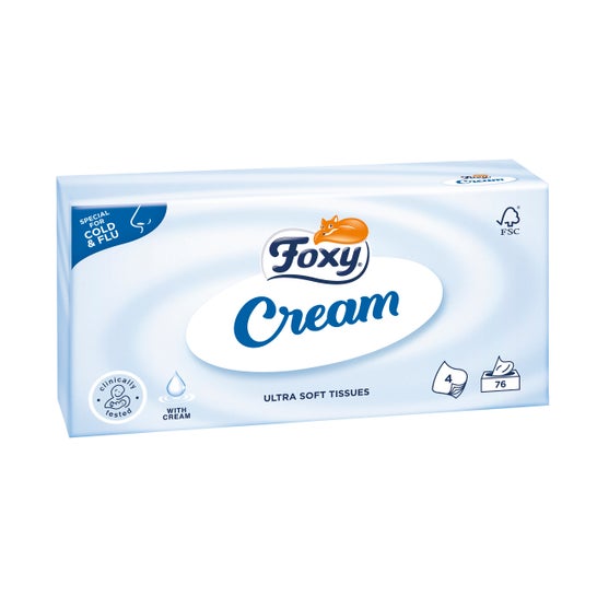 Foxy Pañuelos Faciales Cream Pieles Sensibles 75uds