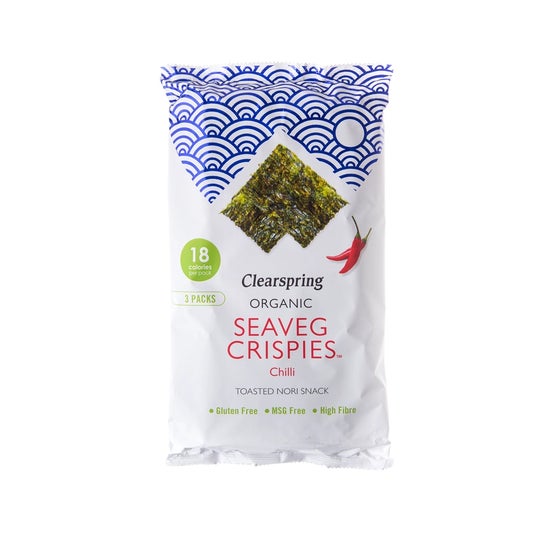 Clearspring Toasted Nori Snack Chili 3x4g