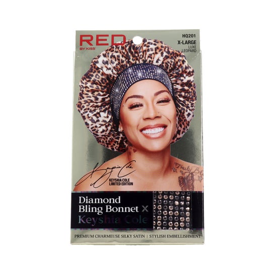 Red By Kiss Diamond Bling Bonnet XL Luxe Leopard 1 Unidade