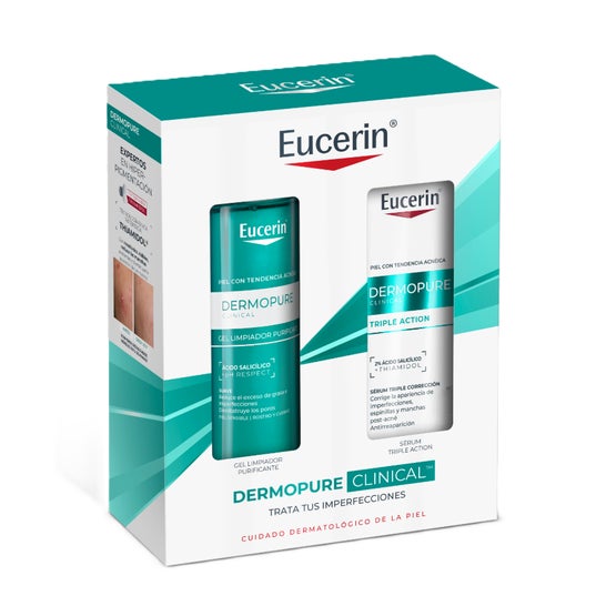 Eucerin Pack Dermopure Serum Triple Action 40ml + Gel limpiador corrector 75ml