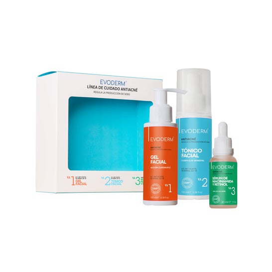 Evoderm Set Cuidados Antiacne Gel + Tónico + Sérum