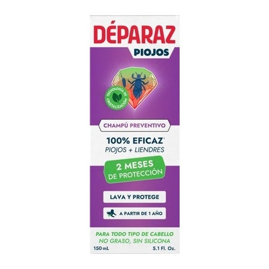 Déparaz Champô Preventivo Antipiolhos e Lêndeas 150 ml