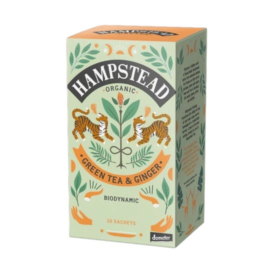 Hampstead Organic Green Tea & Ginger 20 Saquetas