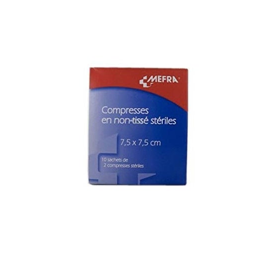 Mefraa Esfregaços esterilizados não-tecidos 7,5x7,5cm 2x10 Sachês Mefraa Esfregaços esterilizados não-tecidos 7,5x7,5cm 2x10 Sachês