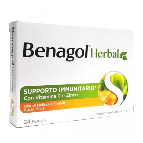 Reckitt Benckiser Benagol Herbal Miel 24 Tabletas