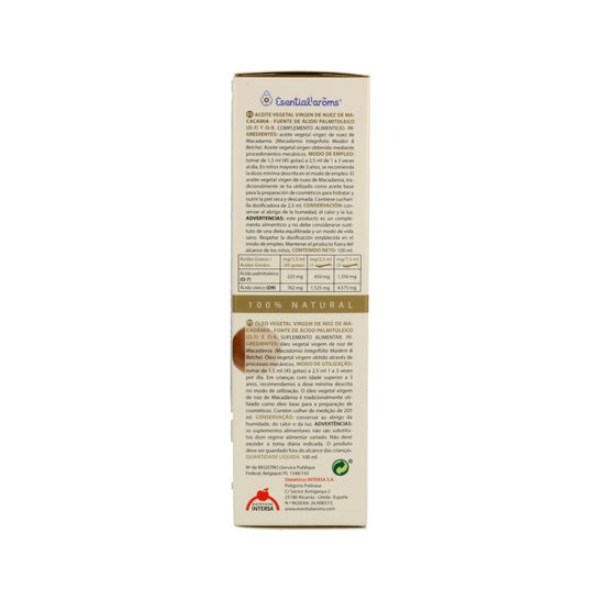 Óleo Esential Aroms Macadamia 100ml