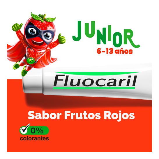 Fluocaril Duplo Júnior Pasta Sabor Frutos Vermelhos 2x75ml