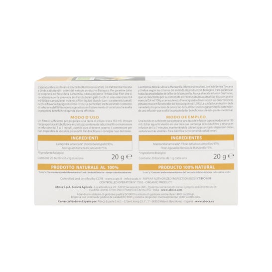Aboca ™ Biotisana camomila duas flores 20 filtros