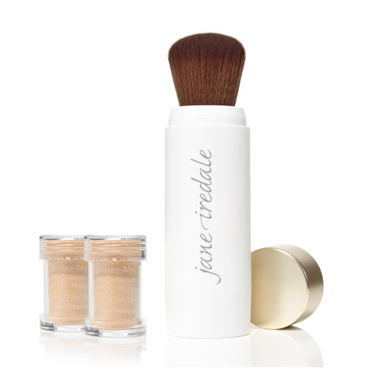 Jane Iredale Set Powder-Me Brush Spf30 + 2 Recargas Nude