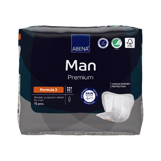 Abena Man Premium Protectores Fórmula 2 15 Unidades