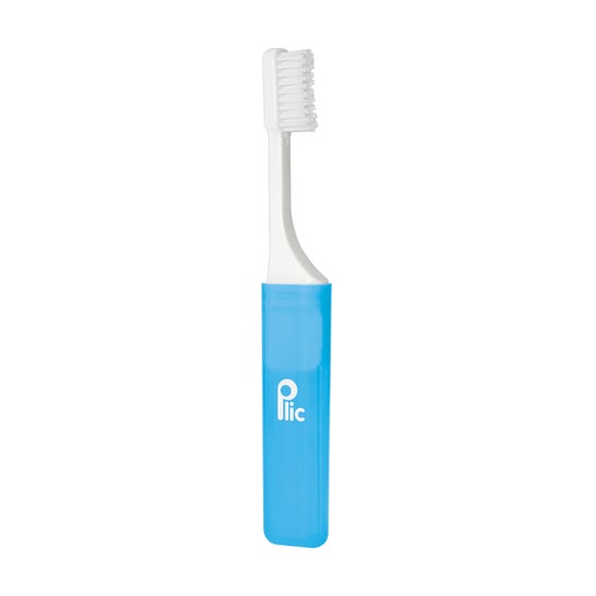 Plic Escova Dentes Viagem Macio Caixa Ventilada Azul 1 Unidade