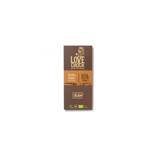 Lovechock Chocolate Vegan com amêndoas e baobab 70g