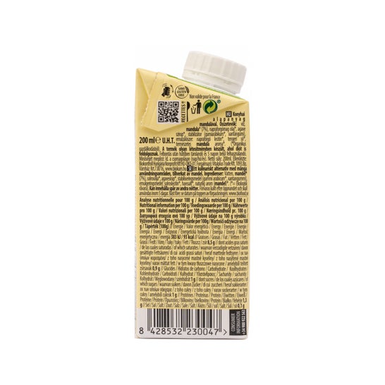 Leite De Amêndoa Orgânica Ecomil Para Cozinhar 200 Ml
