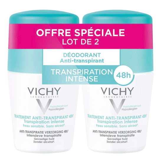 Desodorizante antitranspirante Vichy Roll-On 48H 2x50 Ml