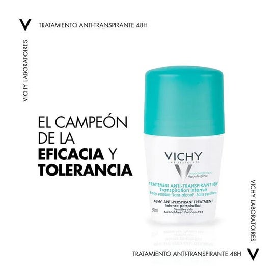Desodorizante antitranspirante Vichy Roll-On 48H 2x50 Ml