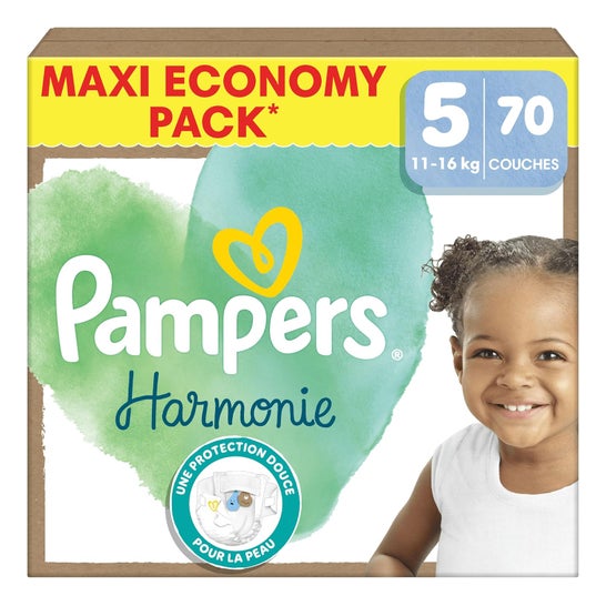 Pampers Harmonie Fraldas Tamanho 5 11-16 kg 70 unid.