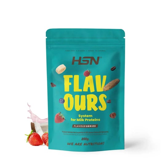 HSN Saborizante en Polvo para Proteínas Lácteas Fresa y Coco 200g