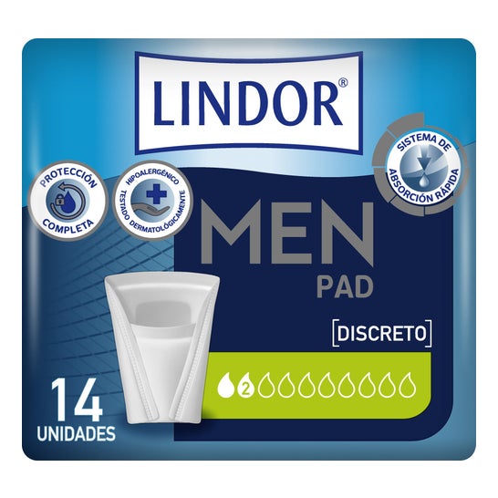 Lindor Men Pad Discreto 14 pcs