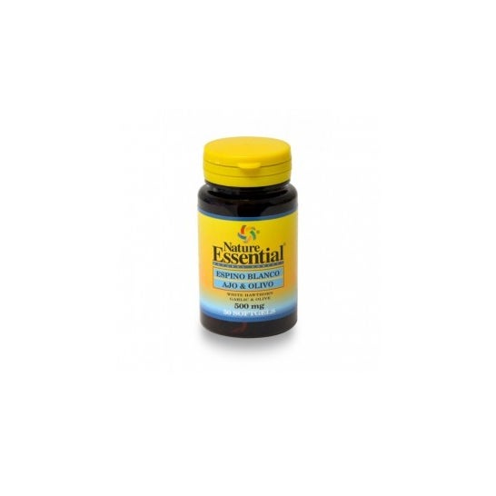 Natureza Essencial White Hawthorn + alho + azeite 500mg 50 pérolas