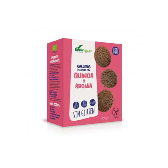 Soria Natural Biscoitos Quinoa e Aronia Sem Glúten Bio 200g