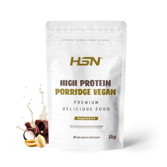 HSN Gachas de Avena Proteicas Veganas Chocolate y Cacahuete 1kg