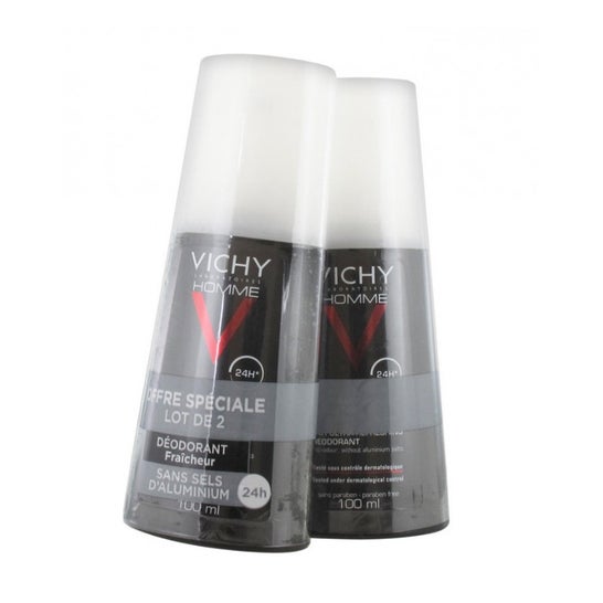 Desodorizante Vichy Homme 24H Ultra Fresh Spray 2 X 100 Ml
