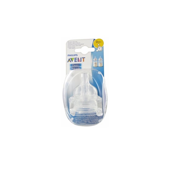 Fluxo de silicone Avent tetina recém-nascido 0m + 2uds