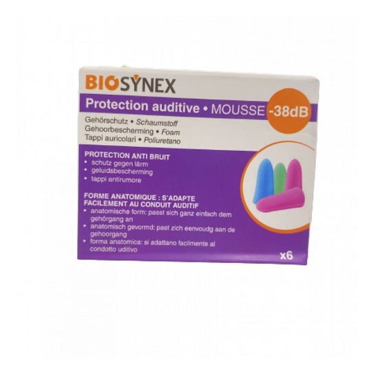 Protetor Auditivo Biosynex 3 Pares de Espuma