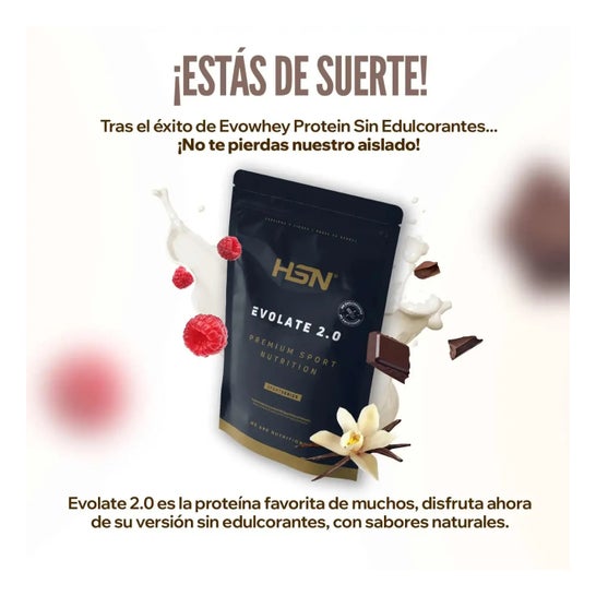 HSN Evolate 2.0 Whey Isolate CFM Sin Edulcorantes Vainilla 500g